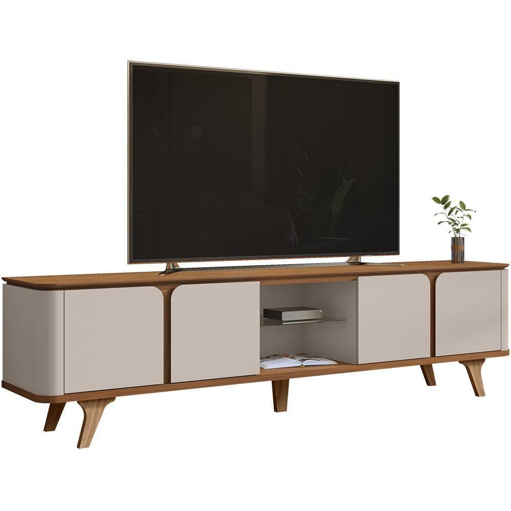Rack Bancada Para Tv 60 Pol 217 Cm 11097 Cedro Off White Dcasa Cedro Off White - 1