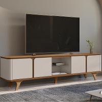 Rack Bancada Para Tv 60 Pol 217 Cm 11097 Cedro Off White Dcasa Cedro Off White - 2