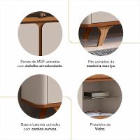 Rack Bancada Para Tv 60 Pol 217 Cm 11097 Cedro Off White Dcasa Cedro Off White - 7