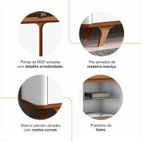 Rack Bancada Para Tv 60 Pol 217 Cm 11097 Cedro Branco Dcasa Cedro Branco - 2