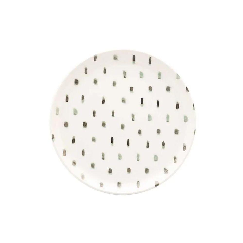 Prato Sobremesa Em Cerâmica Flat Samambaia 20cm Oxford - 1