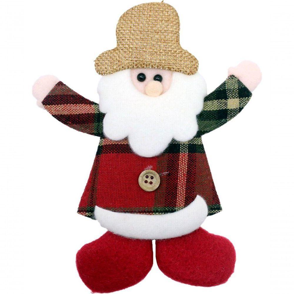 Kit 6 Pendente Enfeite árvore Natal Boneco Papai Noel 15cm - 3