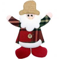 Kit 6 Pendente Enfeite árvore Natal Boneco Papai Noel 15cm - 3