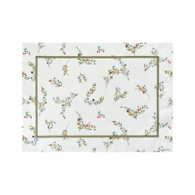 Lugar Americano Retângular Em Tecido Linhão Estampado 50x36cm Mameg Flora