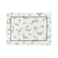 Lugar Americano Retângular Em Tecido Linhão Estampado 50x36cm Mameg Flora - 1