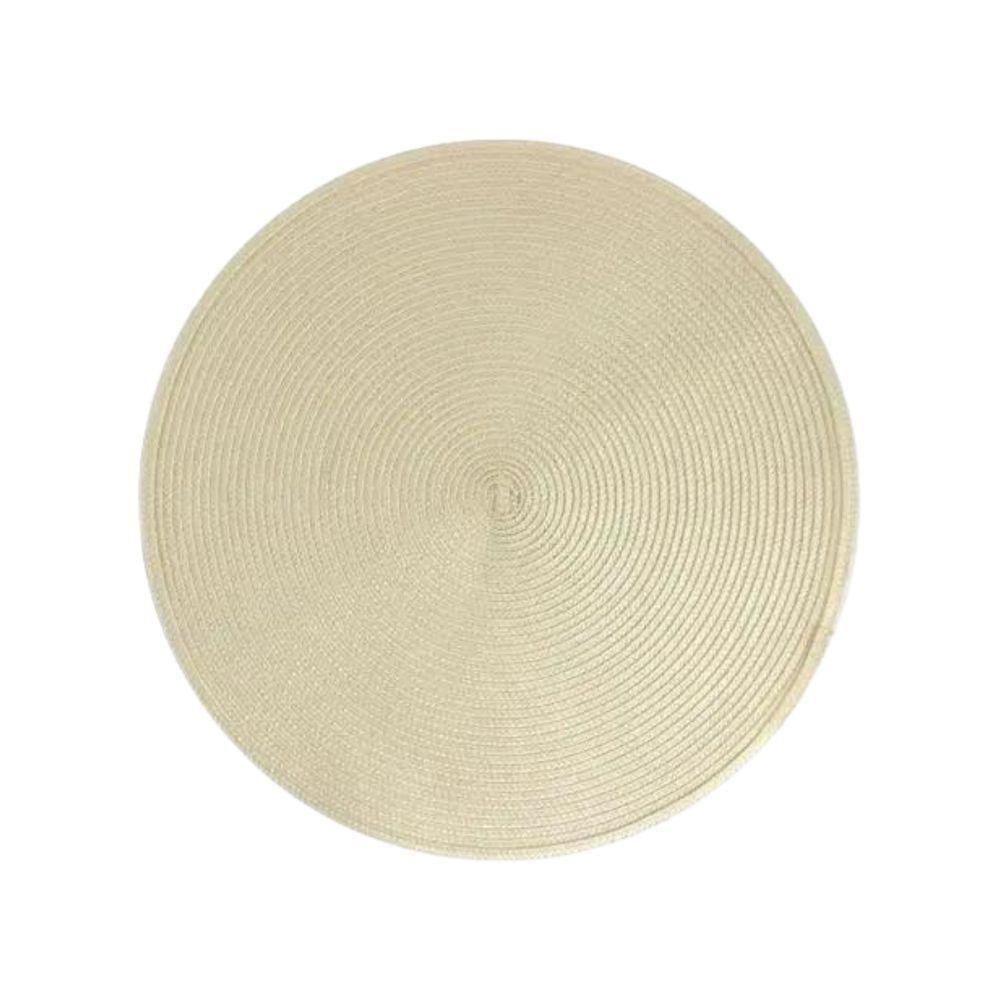 Lugar Americano Redondo Em Polipropileno Cru 38cm Mimo Style - 1