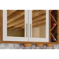 Armário De Cozinha Modulado Tempranillo C/ 3 Portas Vidro Reflecta 120cm Amendoa/off White - Ronipa - 3