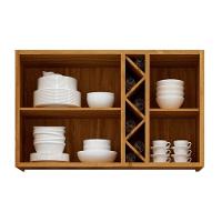 Armário De Cozinha Modulado Tempranillo C/ 3 Portas Vidro Reflecta 120cm Amendoa/off White - Ronipa