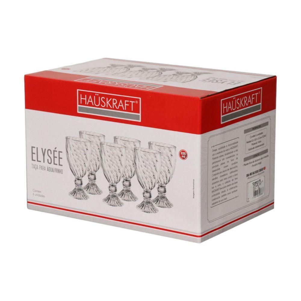 Taças Para água Vinho Vidro Elysee 6 Peças - 6