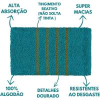 Jogo De Toalha 2 Banho + 2 Rosto Montreal 100% Algodão Alta Absorção Verde Claro