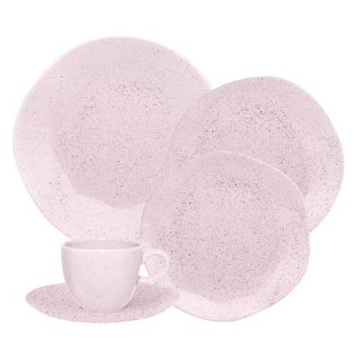Jogo De Jantar 20 Peças Ryo Chá Pink Sand Porcelana Oxford