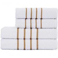 Jogo De Toalha 2 Banho + 2 Rosto Montreal 100% Algodão Alta Absorção Branco - 1