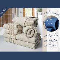 Jogo De Toalha 2 Banho 2 Rosto 2 Pisos Luxo Montreal Rosa - 3