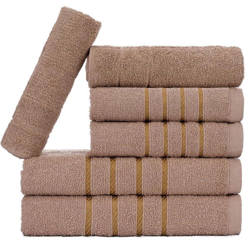 Jogo De Toalhas 6 Pçs 2 Banho 2 Rosto 2 Piso Montreal 100% Algodão Camurça - 1