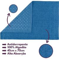 Jogo De Toalhas Luxury Soft Beka 360 G m² 2 Banho + 2 Rosto + 1 Piso Luxo Azul - 3