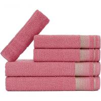 Jogo De Toalhas Luxury Soft Beka 360 G m² 2 Banho + 2 Rosto + 1 Piso Luxo Rosê - 1