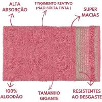 Jogo De Toalhas Luxury Soft Beka 360 G m² 2 Banho + 2 Rosto + 1 Piso Luxo Rosê - 5