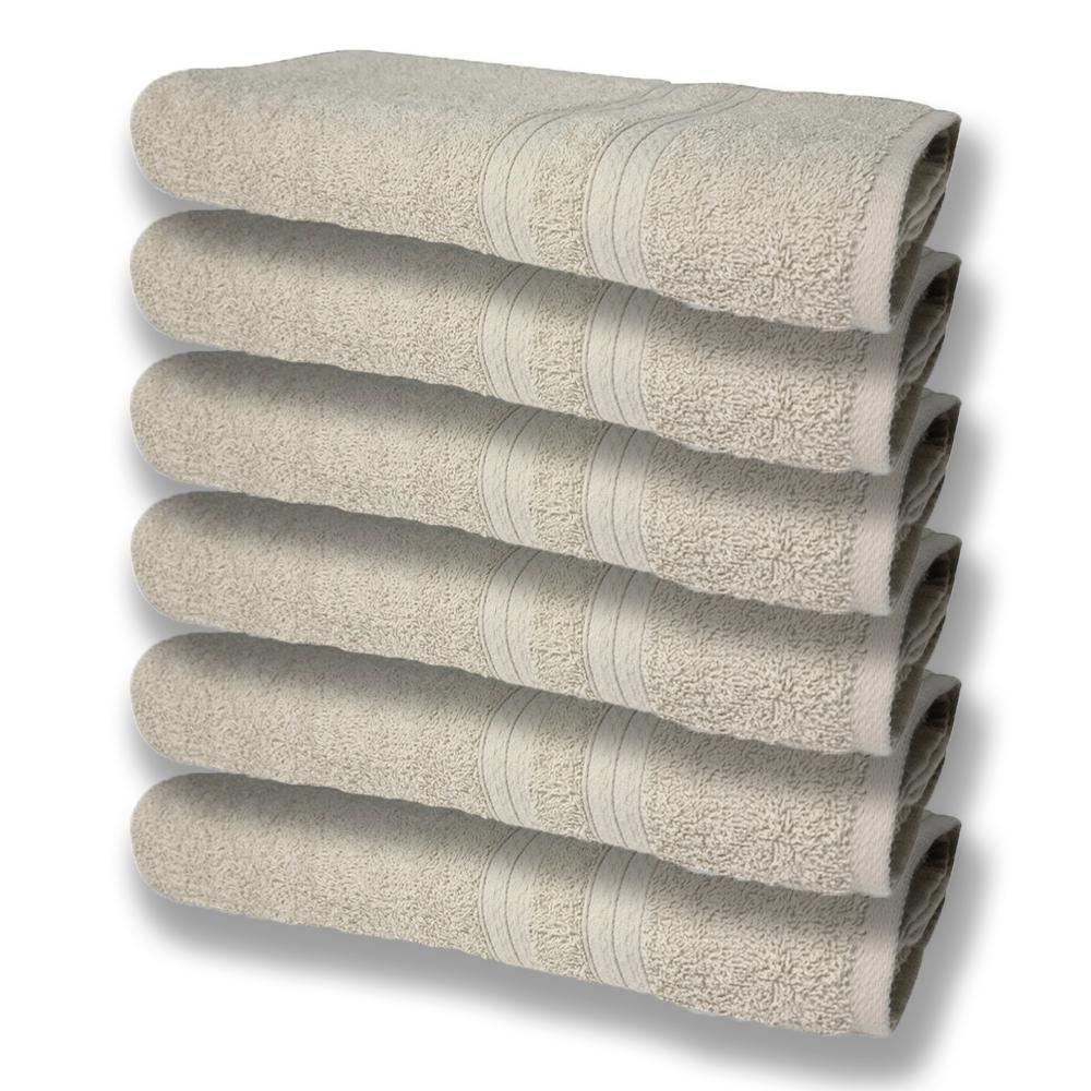 6 Toalhas Grande Super Felpudas E Grossa Algodão 80x150 Itália Soft Beka Bege Bege - 1