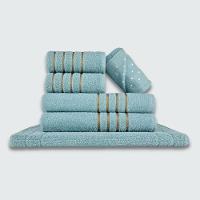 Jogo De Toalha 6 Peças Coleção Montreal 100% Algodão Verde Aqua - 1