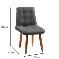 Cadeira Poltrona Jade Sala Estar Penteadeira Veludo Chumbo