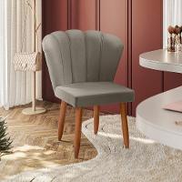 Cadeira Poltrona Pétala Yasmin Sala Estar Penteadeira Veludo Marfim - 1