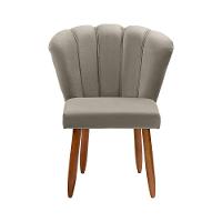 Cadeira Poltrona Pétala Yasmin Sala Estar Penteadeira Veludo Marfim - 3