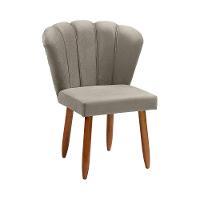 Cadeira Poltrona Pétala Yasmin Sala Estar Penteadeira Veludo Marfim - 5