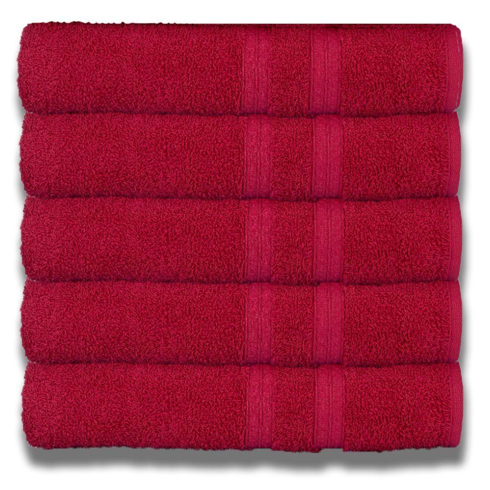 Kit 5 Toalhas Super Grossa Felpuda E Macia 80x150cm Beka Cereja - 1