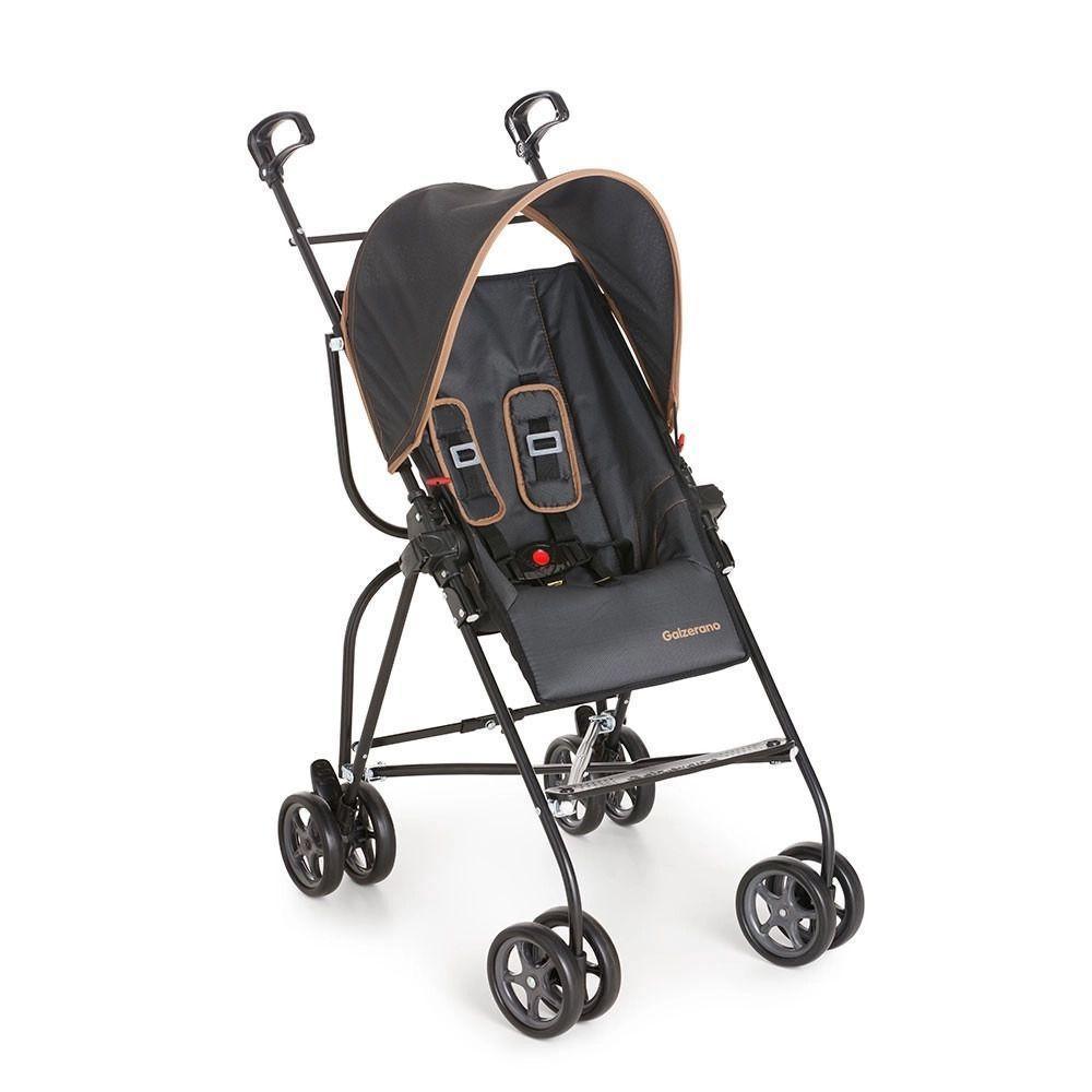 Carrinho De Bebê Capri Travel System Galzerano Onix Com Bebê Conforto Caramelo - 1