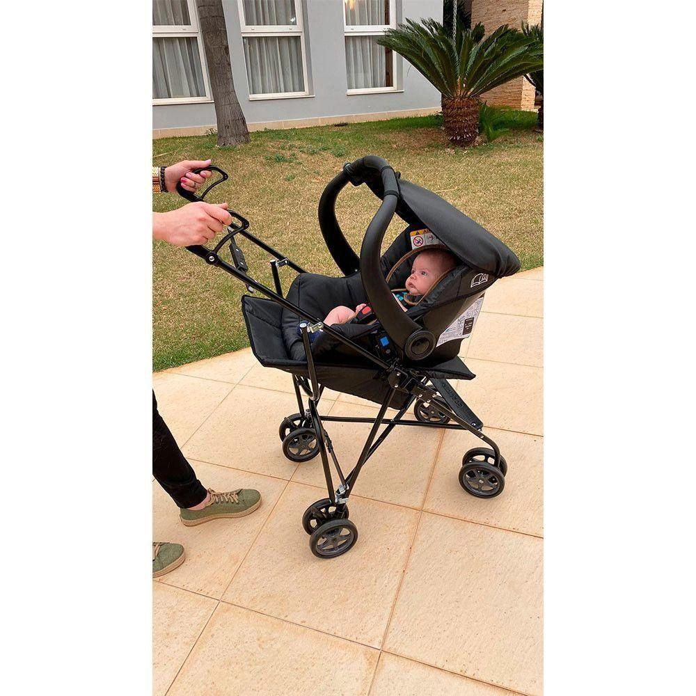 Carrinho De Bebê Capri Travel System Galzerano Onix Com Bebê Conforto Caramelo - 6