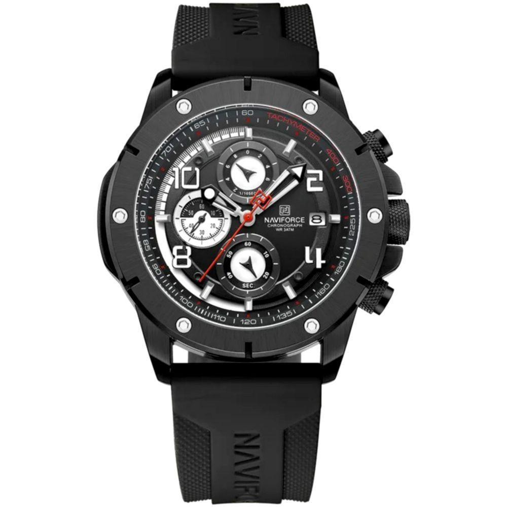 Relógio De Pulso Masculino De Quartzo Design Esportivo Luminoso À Prova Da Água 30m Preto - 1
