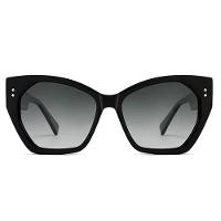 Óculos Polarizados Feminino Borboleta Design Fahion Retangular Com Proteção Uv400 Preto - 2