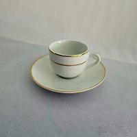 Conjunto Xícaras Com Pires Cafezinho 90ml 12 Peças - Fio Dourado - 5