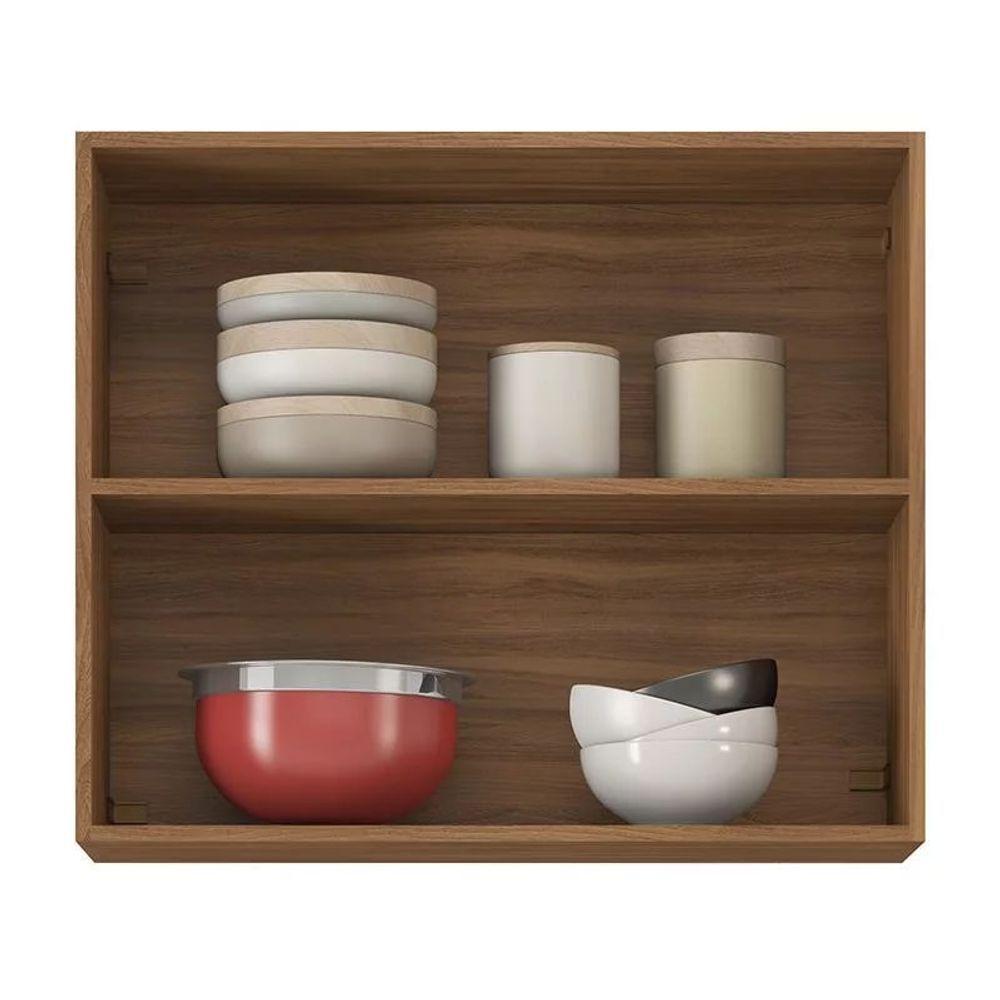 Armário Aéreo Firenze 2 Portas 80cm Demóbile Amendola Branco - 3