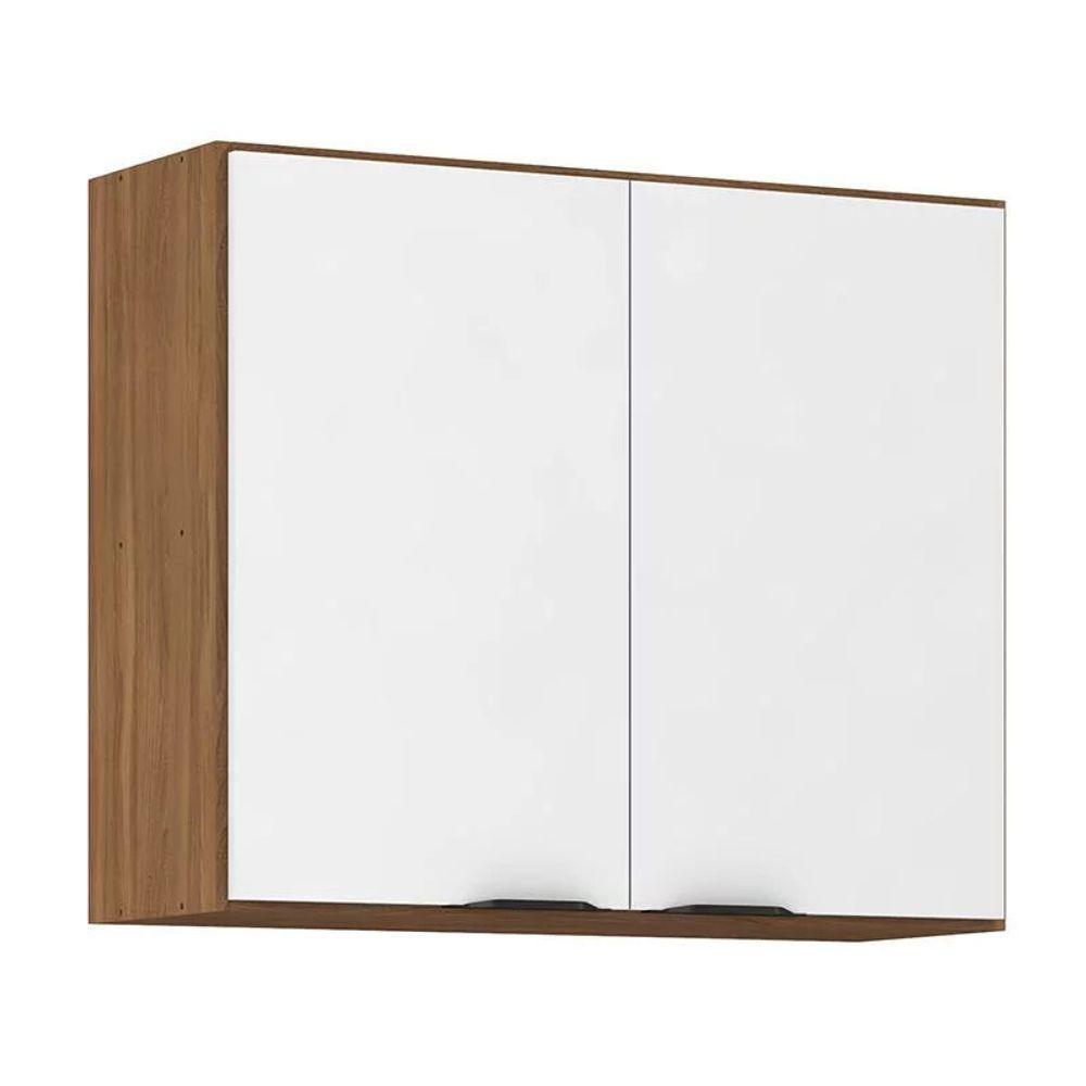 Armário Aéreo Firenze 2 Portas 80cm Demóbile Amendola Branco - 4