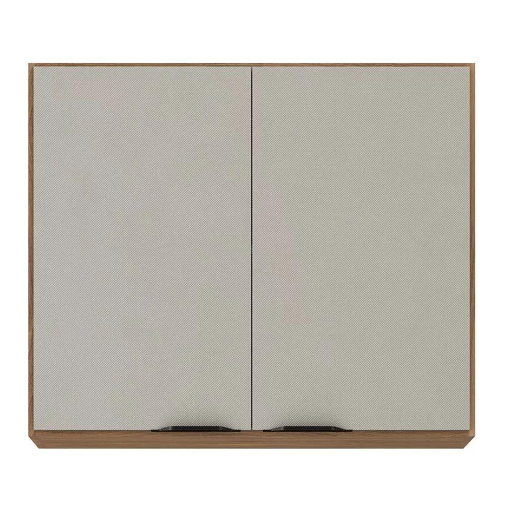 Armário Aéreo Firenze 2 Portas 80cm Demóbile Amêndola Nude Prime - 1