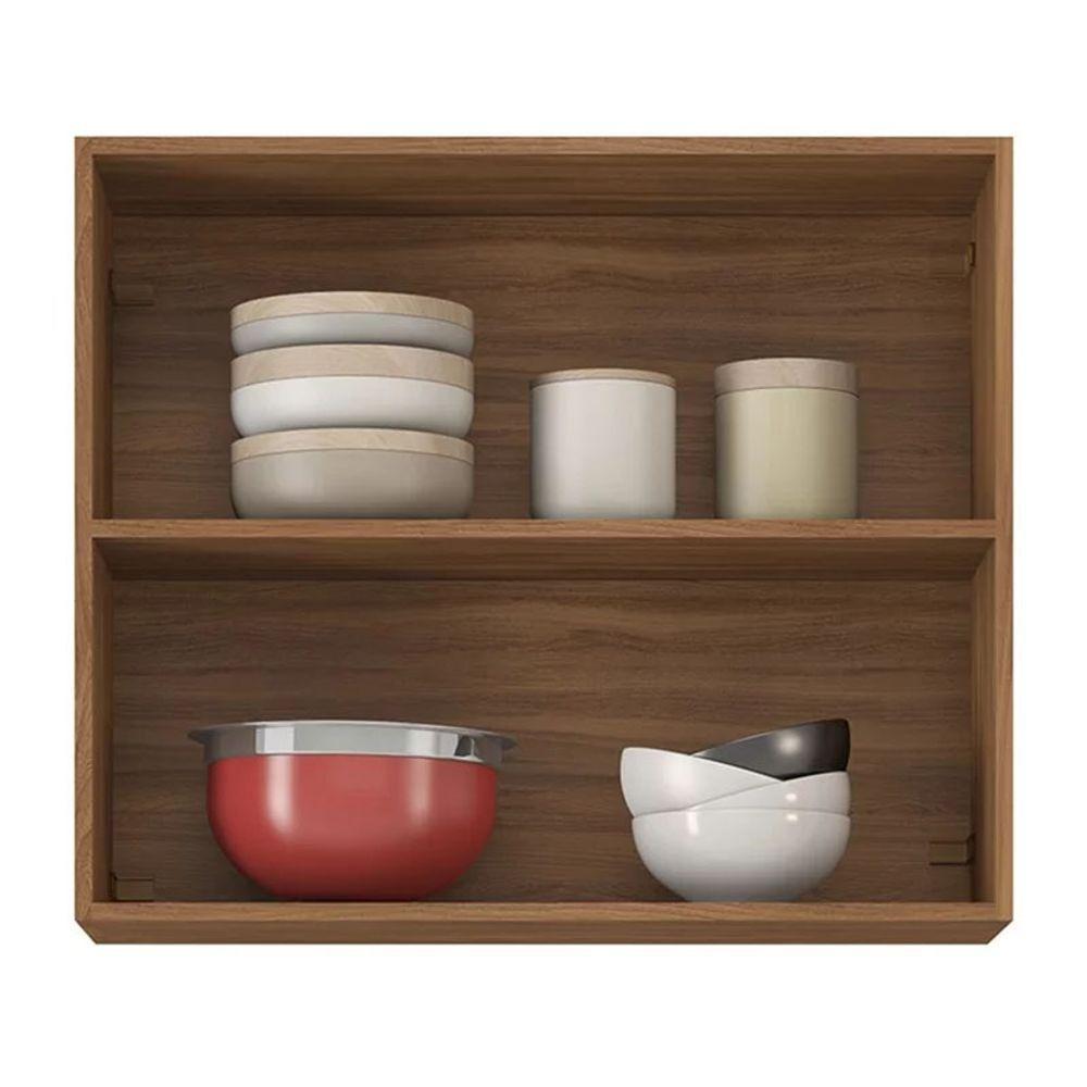 Armário Aéreo Firenze 2 Portas 80cm Demóbile Amêndola Nude Prime - 3