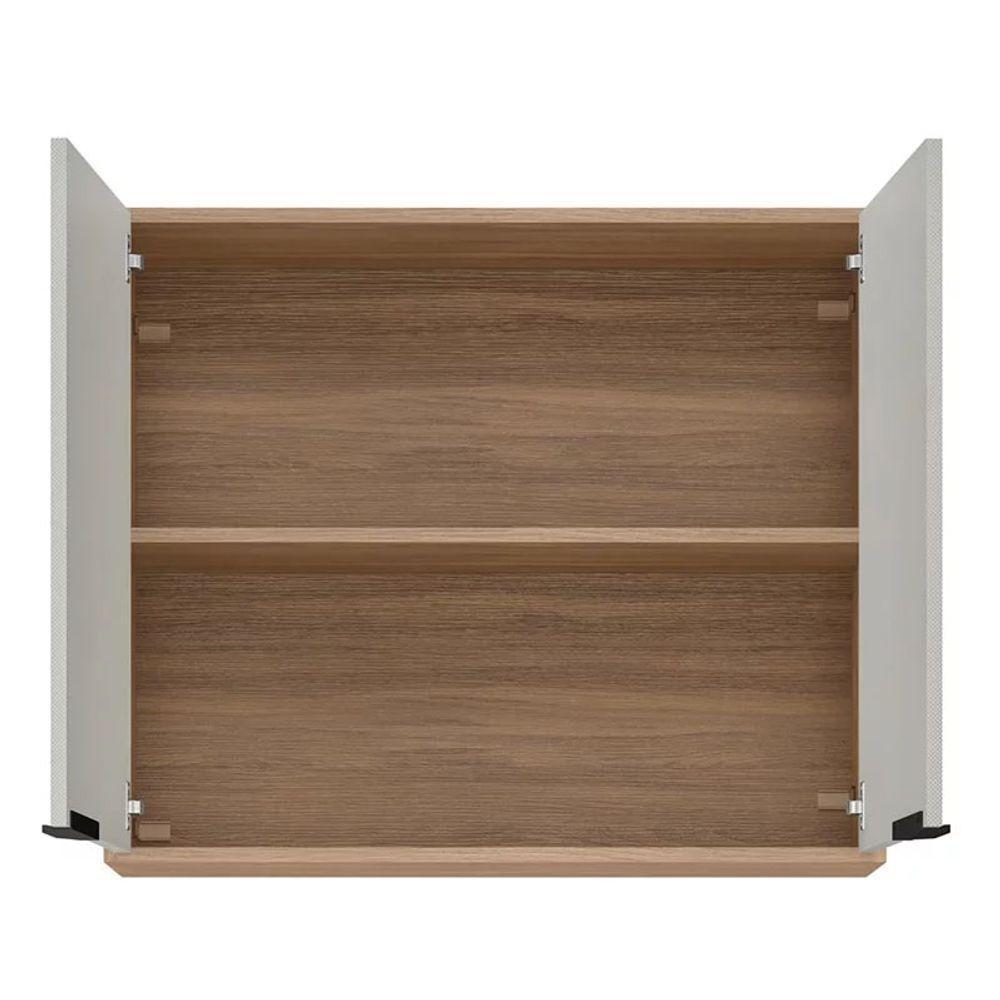 Armário Aéreo Firenze 2 Portas 80cm Demóbile Amêndola Nude Prime - 4