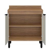 Balcão Firenze 2 Portas 80cm Com Tampo Mdp Demóbile Amêndola Nude Prime - 4