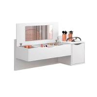Penteadeira Camarim Blush Suspensa Branco Com 02 Portas E Espelho Albatroz - 1