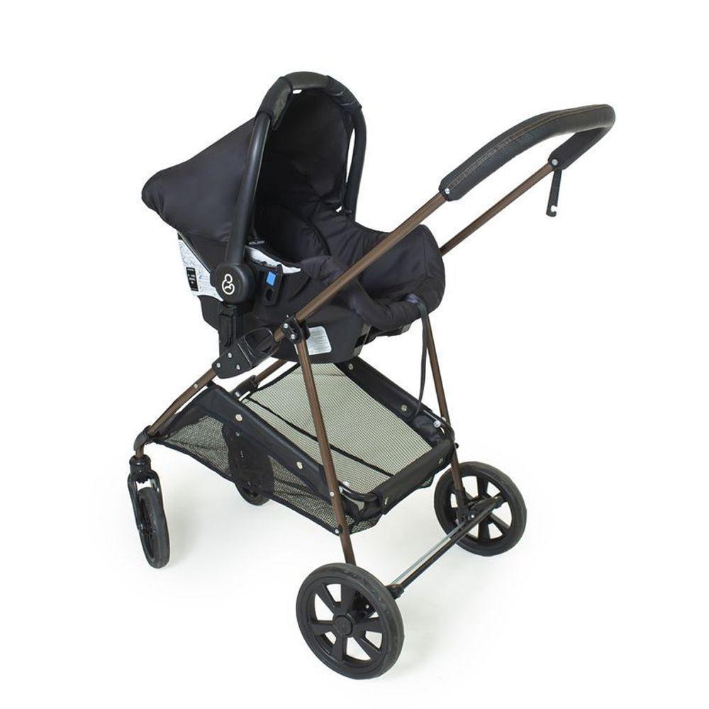 Travel System Galzerano Carrinho De Bebê Napoli Preto Com Cobre - 3