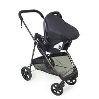 Travel System Galzerano Carrinho De Bebê Napoli Preto Com Cobre