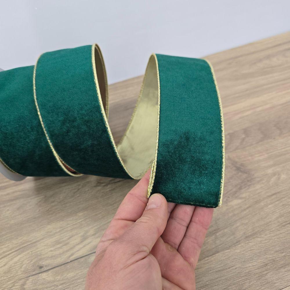 Fita Aramada Veludo Verde Comprimento 9.14m - 3