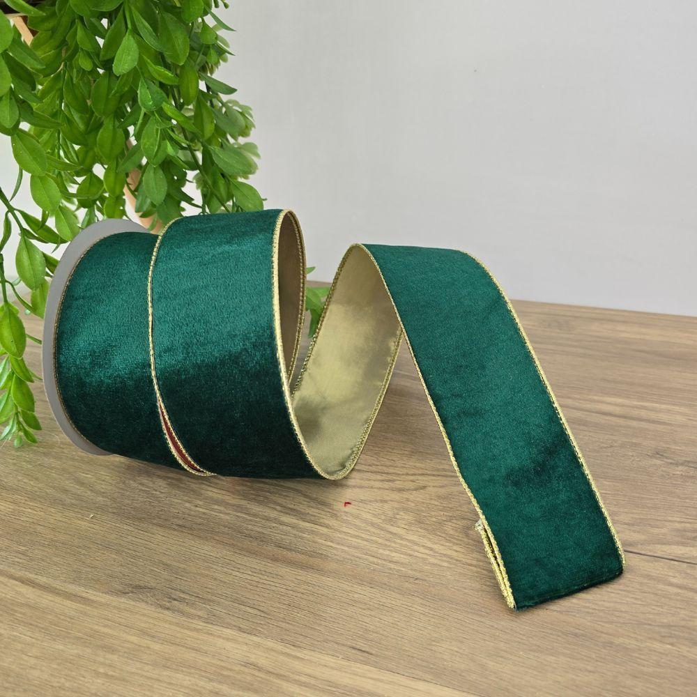 Fita Aramada Veludo Verde Comprimento 9.14m - 5