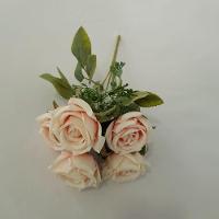 Flor Artificial Buquê Com 5 Rosas 30cm - 2