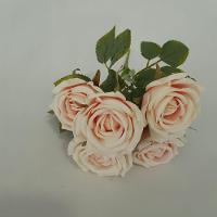 Flor Artificial Buquê Com 5 Rosas 30cm - 3