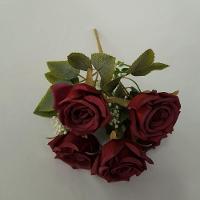 Flor Artificial Buquê Com 5 Rosas 30cm - 3