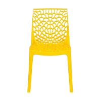 Kit 4 Cadeiras Gruvyer Estrutura Em Polipropileno Fratini Amarelo - 4