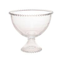 Combo Sobremesa - 1 Taça Grande + 6 Taças Pequenas Pearl Bolinha Wolff Transparente - 5