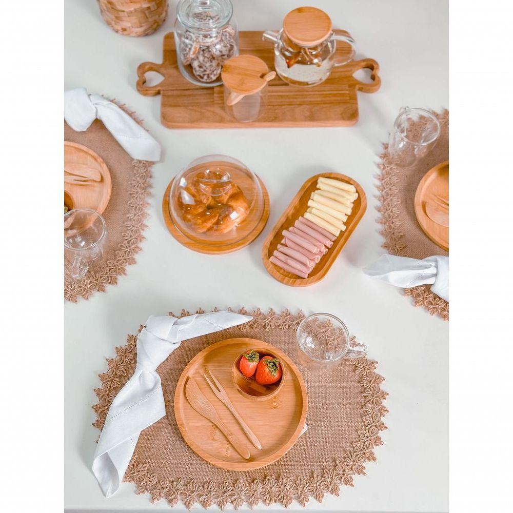 Bandeja Oval Pequena Bambu Ecokitchen 24 Cm X 11 Cm - 6